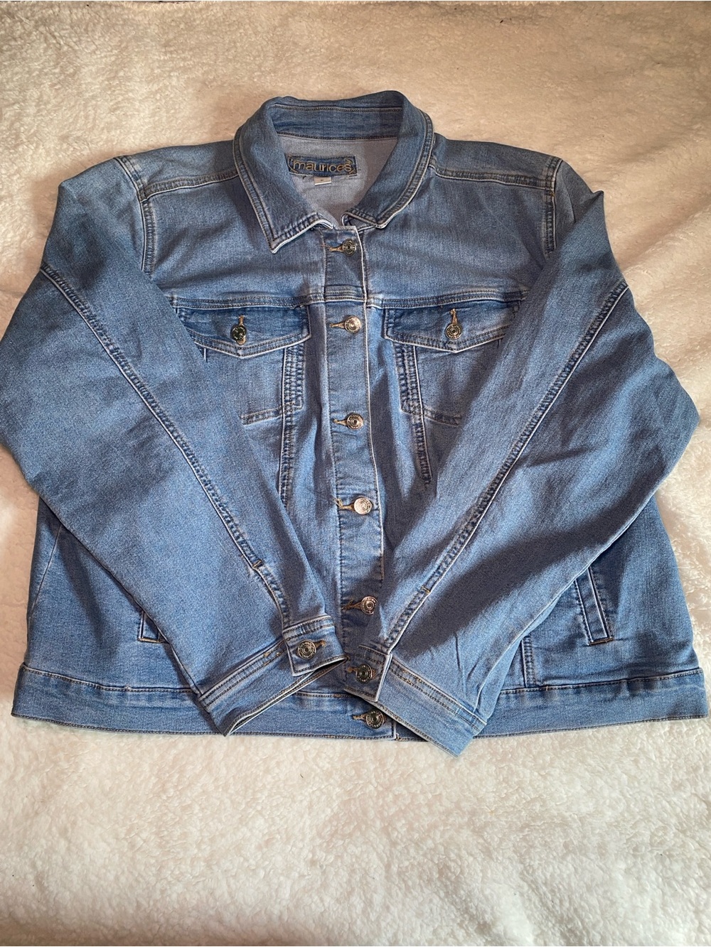Maurices Light Blue Denim Jean Jacket - Women's